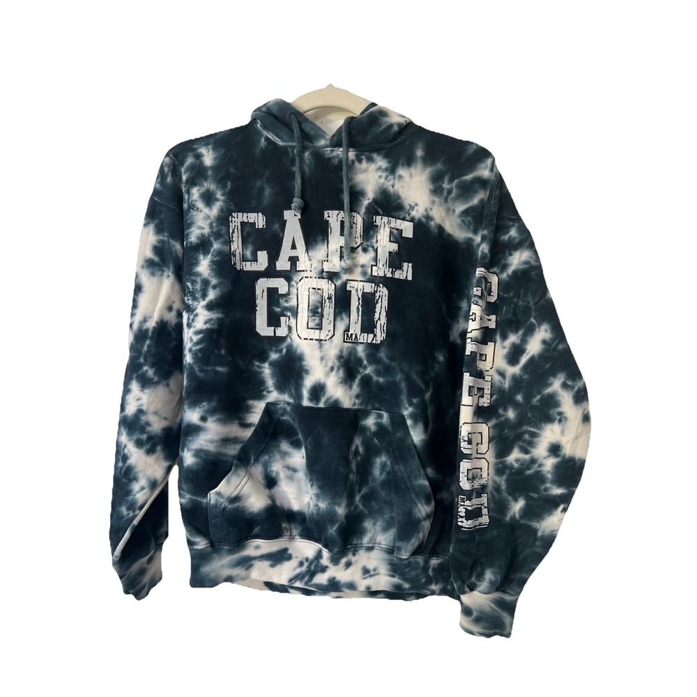 Exist Cape Cod MA Gray‎ Tie Dye Hoodie Sweatshirt  Adult Small